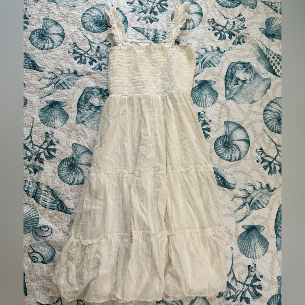 White Flowy Lilly Rose Dress